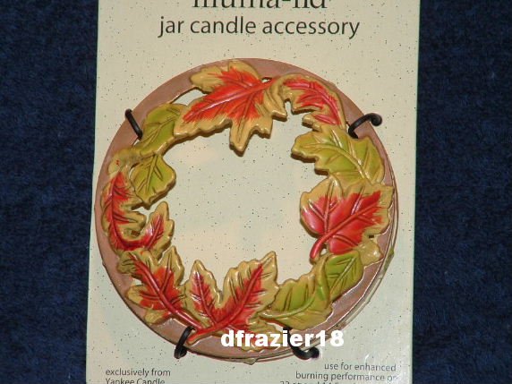 COLORED LEAVES Illuma-Lid Yankee Candle Jar Topper Stay On Top Fall Autumn Decoration Decor