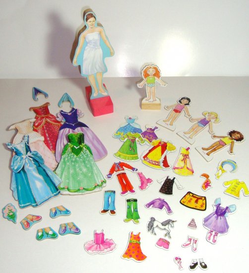 Vintage Magnetic Dolls With Stands