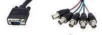BNC-5 to VGA Video cable, 6 foot for CRT monitor