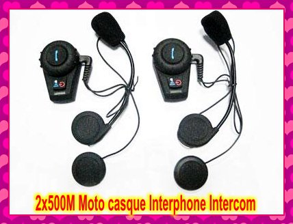 Interphone Intercom Motorcycle Helmet 2x500M