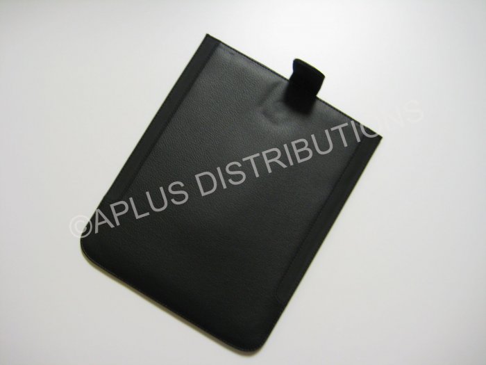 NEW FOR APPLE iPAD LEATHER SOLID BLACK