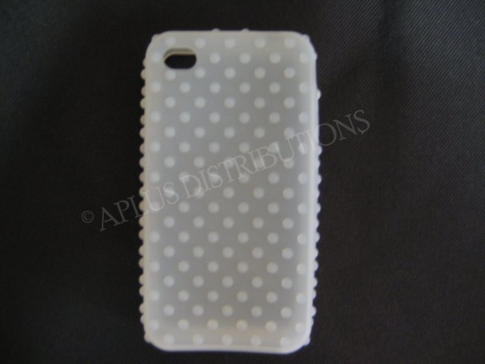 New Clear Multi-Bumps Design Silicone Cover For iPhone 4 - (0161)