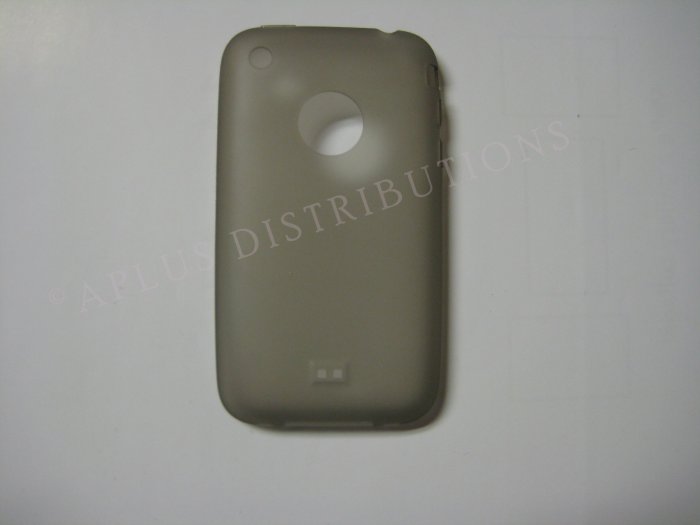 New Smoke Transparent W/Charm Hole Design TPU Cover For iPhone 3G 3GS - (0002)