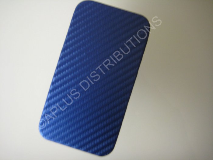 New Dark Blue Carbon Flap Cover Design Hard Protective Cover For iPhone 4 - (0140)