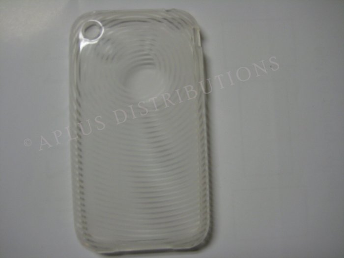 New Clear Transparent Thumb Print Design TPU Cover For iPhone 3G 3GS - (0019)
