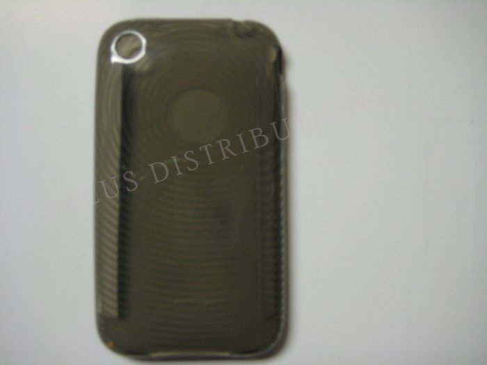 New Black Transparent Thumb Print Design TPU Cover For iPhone 3G 3GS - (0022)