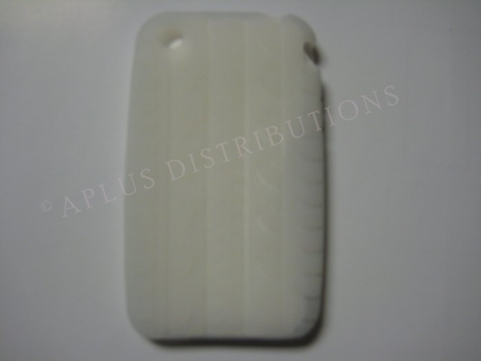 New Clear Tire Print Pattern Silicone Cover For iPhone 3G 3GS - (0006)