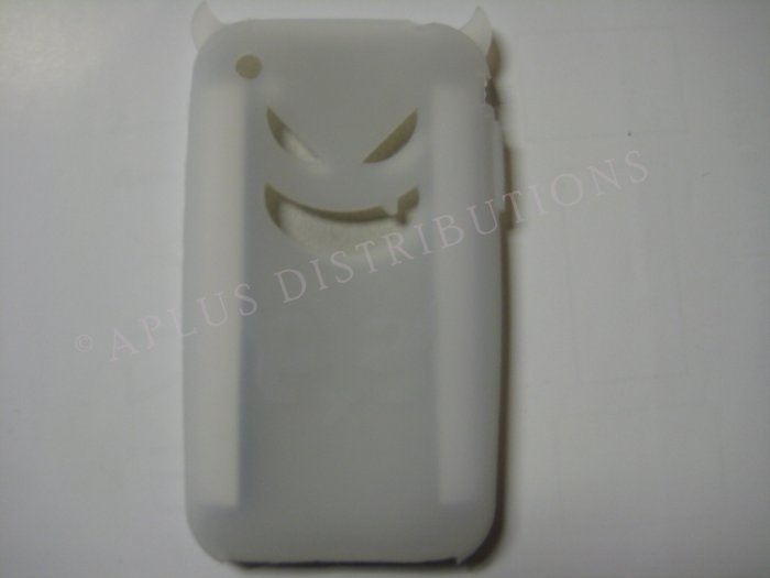 New Clear Devil Design Silicone Cover For iPhone 3G 3GS - (0017)