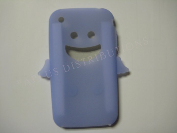 New Light Pink Devil Design Silicone Cover For iPhone 3G 3GS - (0022)