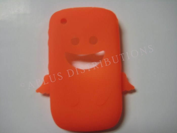 New Orange Angel Design Silicone Cover For Blackberry 8520 - (0182)