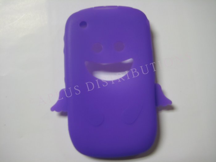 New Purple Angel Design Silicone Cover For Blackberry 8520 - (0181)