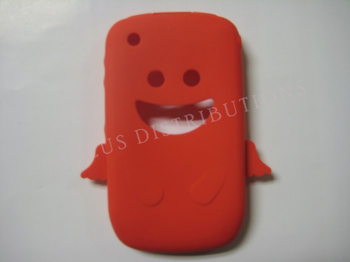 New Red Angel Design Silicone Cover For Blackberry 8520 - (0025)
