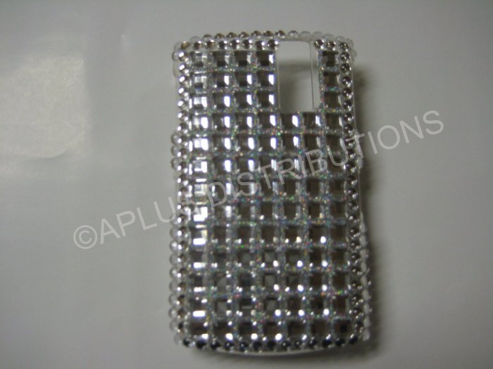 New Silver Retro Series Bling Diamond Case For Blackberry 8300 - (0021)