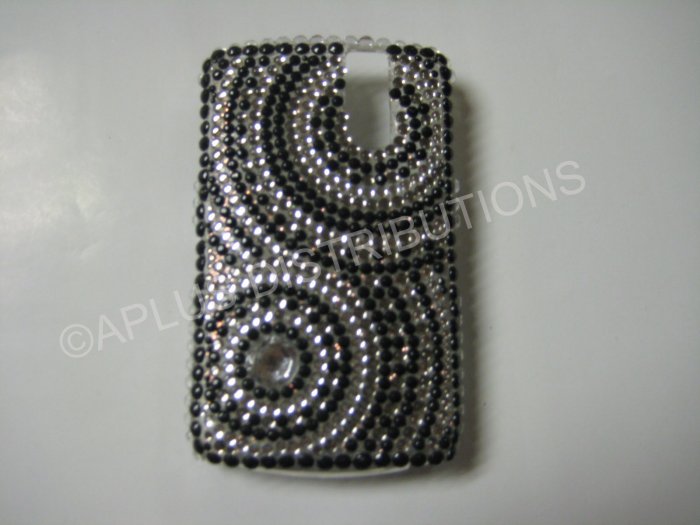 New Black Diamond Swirlz Bling Diamond Case For Blackberry 8300 - (0022)