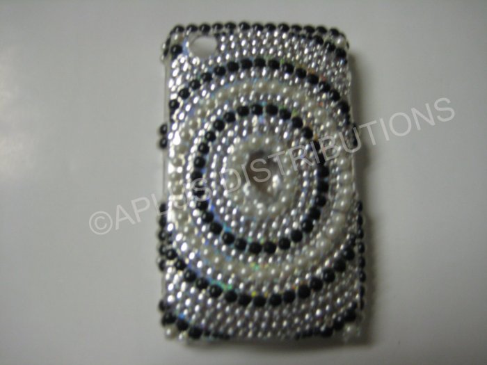 New Black Diamond In Circle Bling Diamond Case For Blackberry 8520 - (0023)