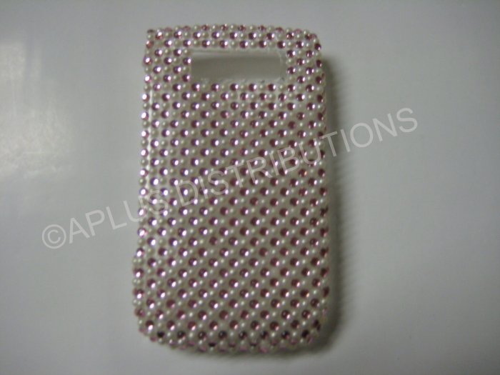 New Pink Diamonds N Pearls Bling Diamond Case For Blackberry 8900 - (0061)