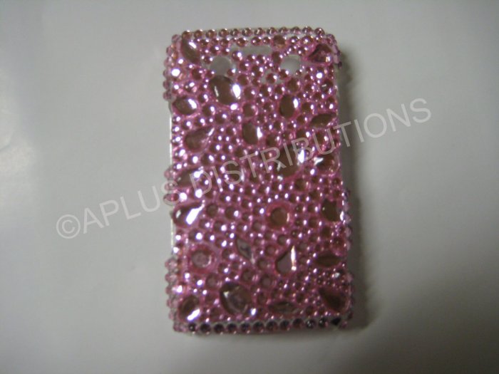New Hot Pink Multi-Size Diamonds Bling Diamond Case For Blackberry 9700 - (0091)