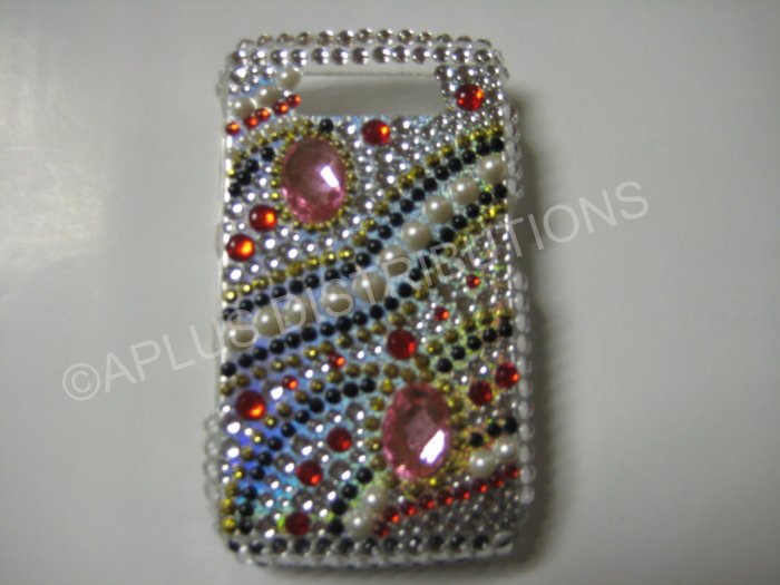 New Gold Old Fashion Pink Diamond Bling Diamond Case For Blackberry 8900 - (0063)