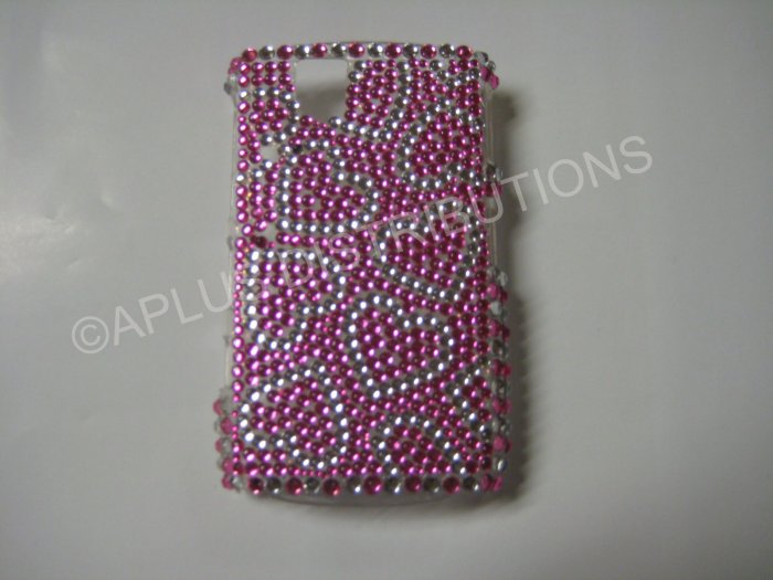 New Pink Heart Series Bling Diamond Case For Blackberry 9630 - (0065)