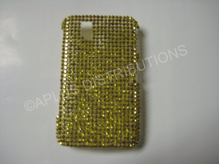 New Gold Solid Bling Diamond Case For Blackberry 9630 - (0080)