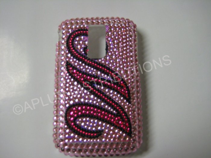 New Hot Pink Initial M Bling Diamond Case For Blackberry 9000 - (0064)