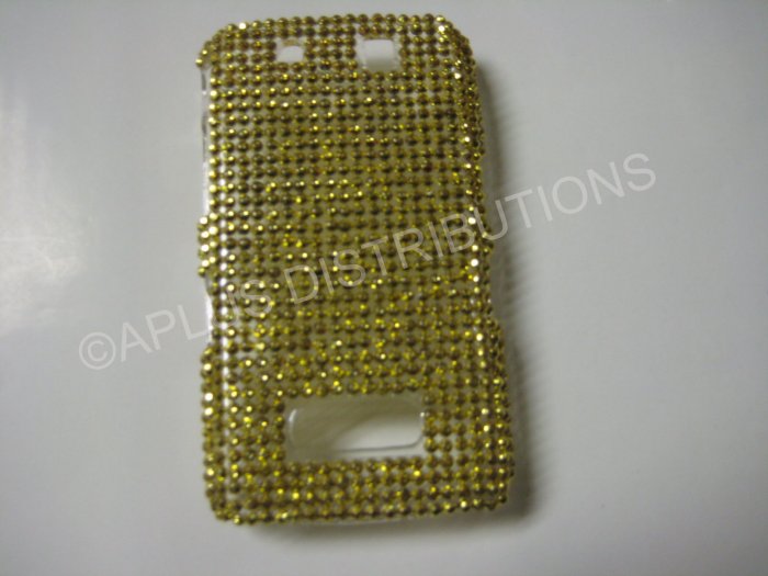 New Gold Solid Diamonds Bling Diamond Case For Blackberry 9500 - (0080)