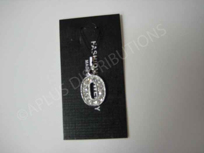 NEW Crystal Cell Phone Charm- Big Letter âOâ Regular