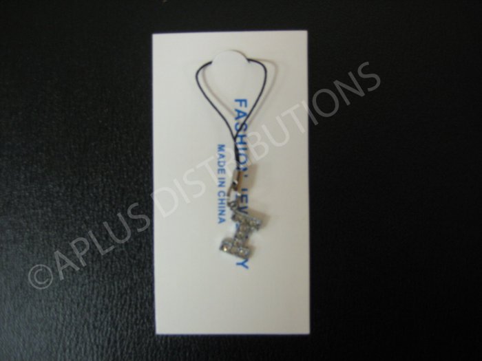 NEW Crystal Cell Phone Charm- Small Letter âIâ Regular