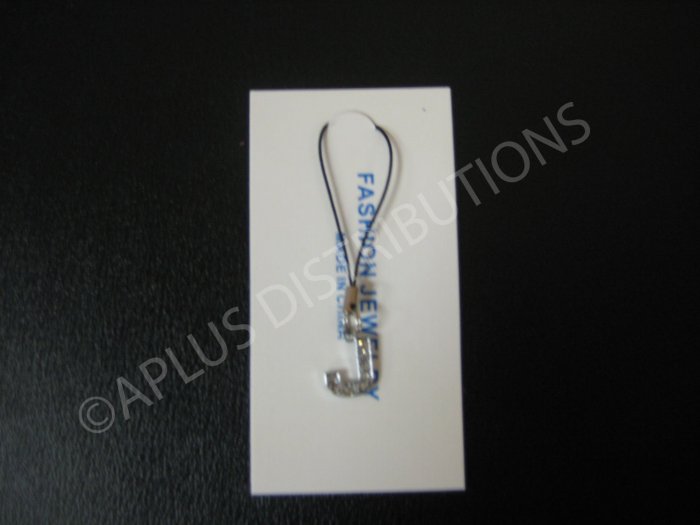 NEW Crystal Cell Phone Charm- Small Letter âJâ Regular