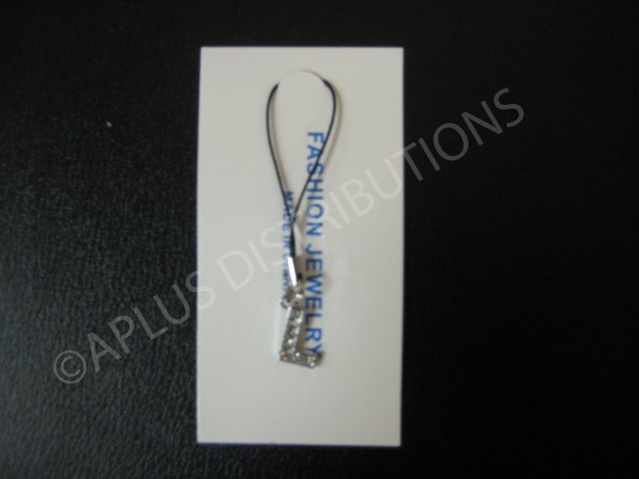 NEW Crystal Cell Phone Charm- Small Letter âLâ Regular