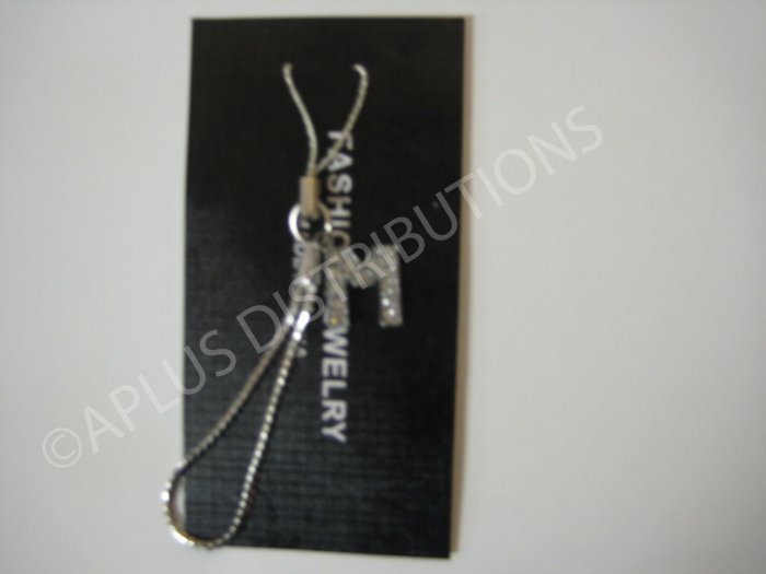 NEW Crystal Cell Phone Charm- Small Letter âMâ Regular