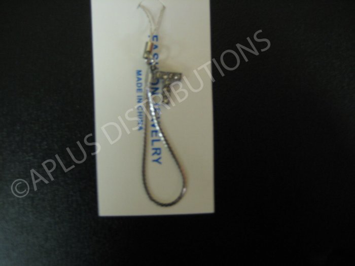 NEW Crystal Cell Phone Charm- Small Letter âTâ Regular