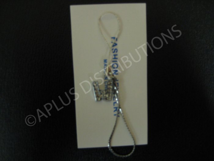 NEW Crystal Cell Phone Charm- Small Letter âWâ Regular
