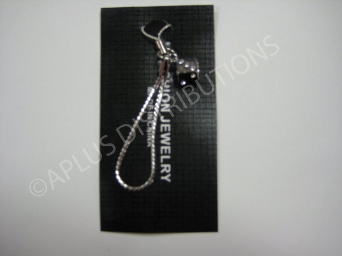 NEW Crystal Cell Phone Charm- Clear Dice