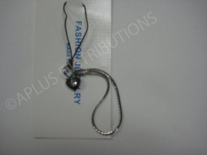 NEW Crystal Cell Phone Charm- Heart with One Diamond