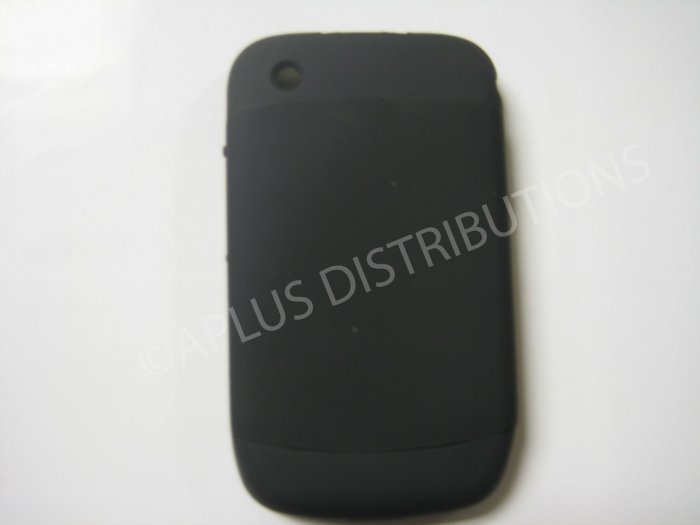 New Black Rubberized Hard Cover For Blackberry 8520 - (0112)
