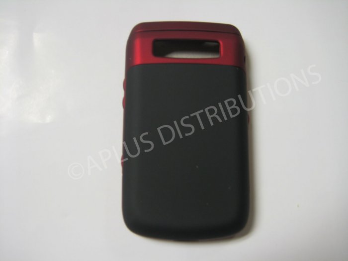New Red Rubberized Hard Protective Cover For Blackberry 9700 - (0126)