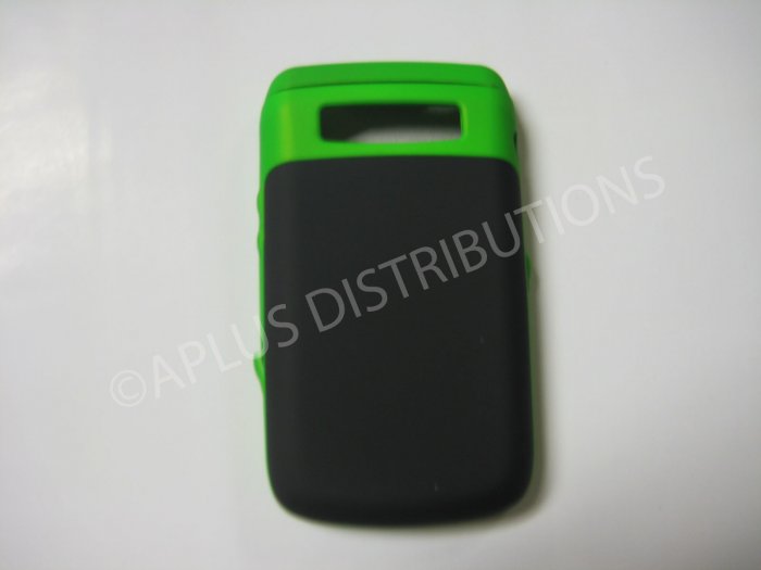 New Green Rubberized Hard Protective Cover For Blackberry 9700 - (0114)