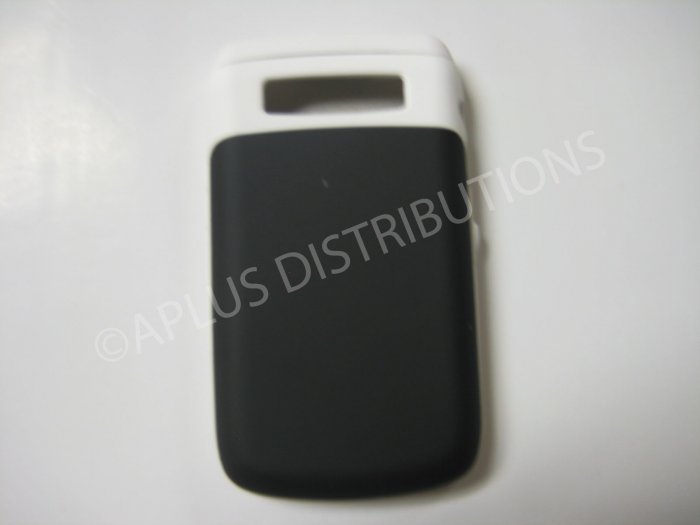 New White Rubberized Hard Protective Cover For Blackberry 9700 - (0125)
