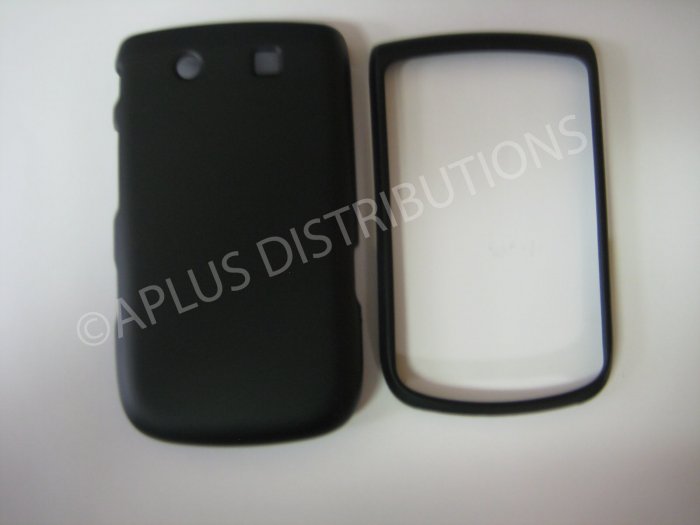 New Black Rubberized Hard Protective Cover For Blackberry 9800 - (0155)