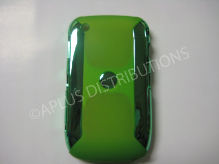 New Green Metallic Two Piece Design Hard Protective Cover For Blackberry 8520 - (0118)