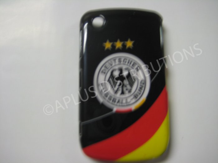 New Black Deutscher Fussball-Bund Design Hard Protective Cover For Blackberry 8520 - (0054)