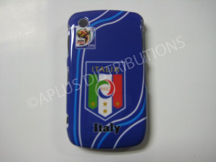 New Blue Italia Flag Design Hard Protective Cover For Blackberry 8520 - (0053)