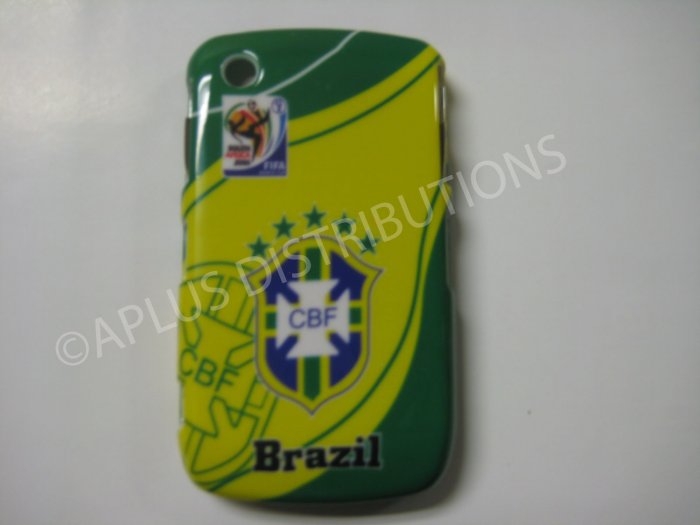 New Green Brazil Cbf Design Hard Protective Cover For Blackberry 8520 - (0051)