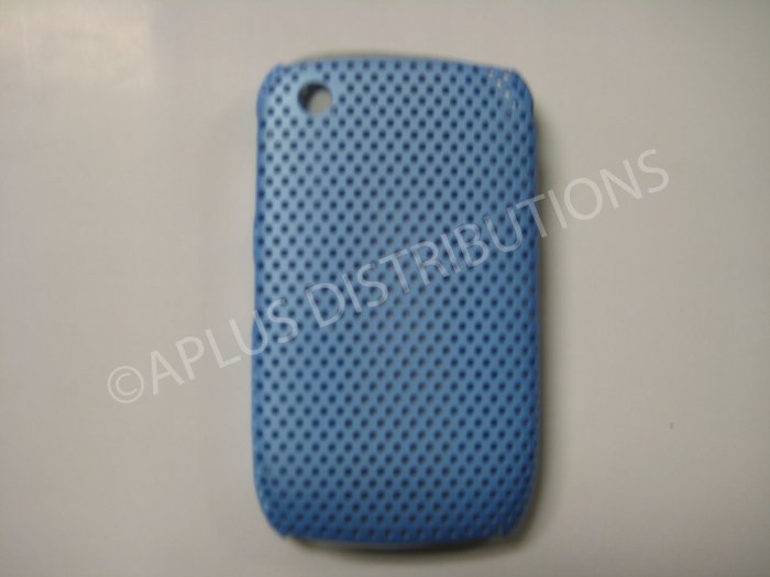 New Sky Blue Lattice Pattern Design Hard Protective Cover For Blackberry 8520 - (0057)