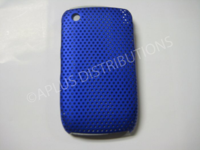 New Dark Blue Lattice Pattern Design Hard Protective Cover For Blackberry 8520 - (0059)