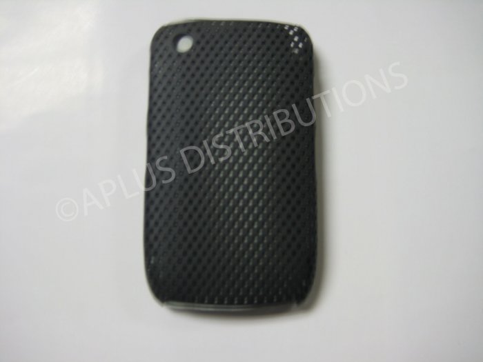New Black Lattice Pattern Design Hard Protective Cover For Blackberry 8520 - (0014)