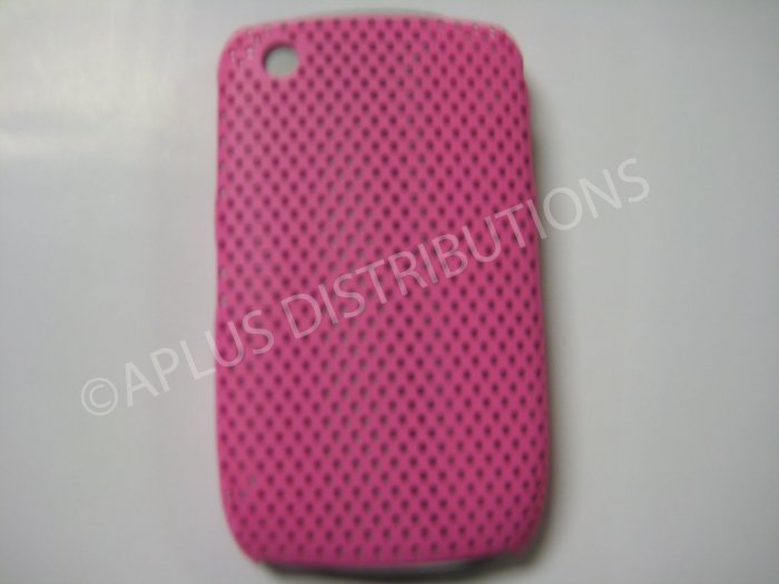 New Pink Lattice Pattern Design Hard Protective Cover For Blackberry 8520 - (0015)