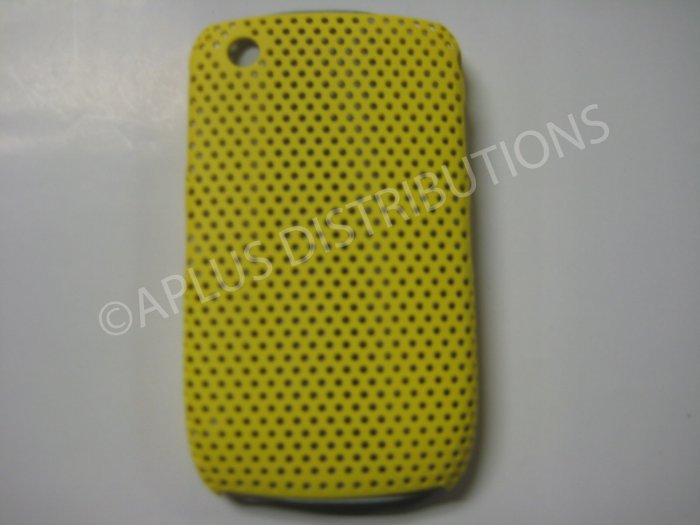 New Yellow Lattice Pattern Design Hard Protective Cover For Blackberry 8520 - (0056)