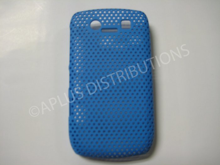 New Light Blue Lattice Pattern Design Hard Protective Cover For Blackberry 8900 - (0062)